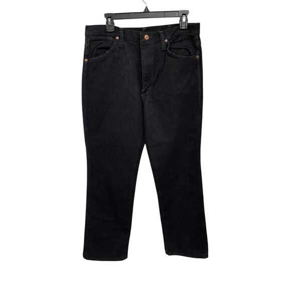 NWT Wrangler Jeans Cowboy Cut Slim Fit Heavyweight Stretch 938 Black 34 X 30 - Picture 1 of 11